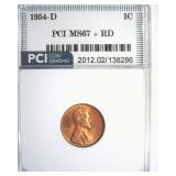 1954-D Cent MS67+ RD LISTS $1250