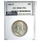 1948-D Franklin MS66 FBL LISTS $375