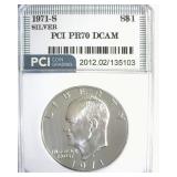 1971-S Silver Ike PR70 DCAM LISTS $475
