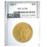 1859-O Gold $20 AU58 75-100 Known List $125000