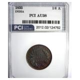 1835 1/4 A PCI AU58 India