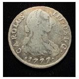 1777 Spain 4 Reales VF-XF Rare