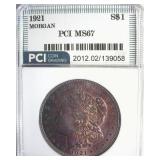 1921 Morgan MS67 LISTS $9500
