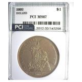 2002 $1 PCI MS67 Belize