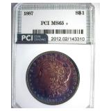 1887 Morgan PCI MS65+ Colorful