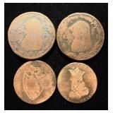 1792 Copper 4 Coins