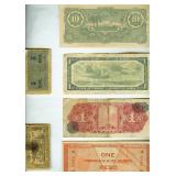 12 Vintage Bank Notes Philippines Mexico Canada