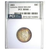 1951 High Relief 25 Cents PCI MS66+ Canada