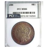 1896 Morgan PCI MS65 Excellent Toning