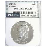 1971-S Silver Ike PR70 DCAM LISTS $475