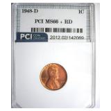 1948-D Cent MS66+ RD LISTS $125