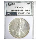 1992 Silver Eagle MS70 LISTS $1350