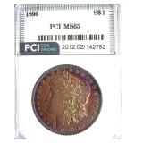 1896 Morgan PCI MS65 Beautiful Color