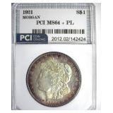 1921 Morgan MS64+ PL LISTS $1450