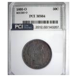 1892-O Micro O 50 Cents MS64 LISTS $70000