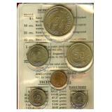 1967 1C-$1 New Coin Issue Singapore