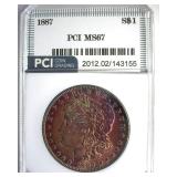 1887 Morgan MS67 LISTS $1600