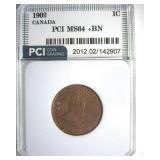 1902 Cent PCI MS64+ BN Canada