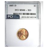 1937-D Cent PCI MS66+ RD