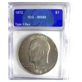 1972 T3 Rev Ike ICG MS66