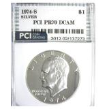 1974-S Silver Ike PR70 DCAM LISTS $550