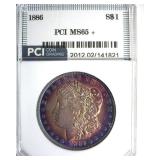 1886 Morgan PCI MS65+ Fantastic Color