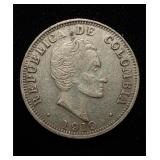 1919 Colombia 50 Centavos Rare