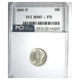 1942-D Dime MS67+ FB LISTS $425