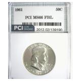 1961 Franklin MS66 FBL LISTS $5500