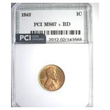 1942 Cent MS67+ RD LISTS $900