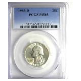 1963-D Quarter PCGS MS65