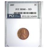 1937 Cent PCI MS66+ RD