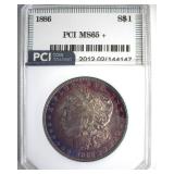 1886 Morgan PCI MS65+ Purple Toning