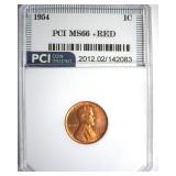 1954 Cent MS66+ RD LISTS $600