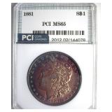 1881 Morgan MS65 LISTS $450