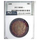1886 Morgan PCI MS65+ Lots of Color