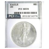 1990 Silver Eagle MS70 LISTS $3850