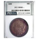 1886 Morgan PCI MS65+ Golden Purple
