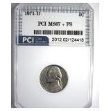 1971-D Nickel MS67+ FS LISTS $450 IN 67 FS