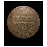 UN Peso Brass Token Unlisted in Rulau