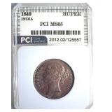1840 Rupee PCI MS65 India