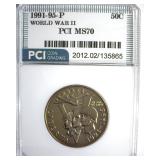 1991-95-P 50c World War II PCI MS70