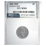 1953 NSF Far 5 Cents PCI MS65 Canada