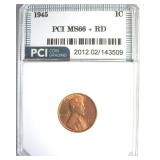 1945 Cent PCI MS66+ RD