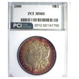 1886 Morgan PCI MS65 Fantastic Color