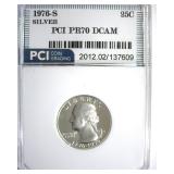 1976-S Silver Quarter PR70 DCAM LISTS $160