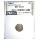 1941-C 5 Cents PCI MS63 Newfoundland