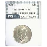 1949-D Franklin MS66+ FBL LISTS $4000