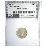 1953 NSF 10 Cents PCI MS65 Canada