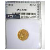 1911 Gold $2.50 MS64 LISTS $2450